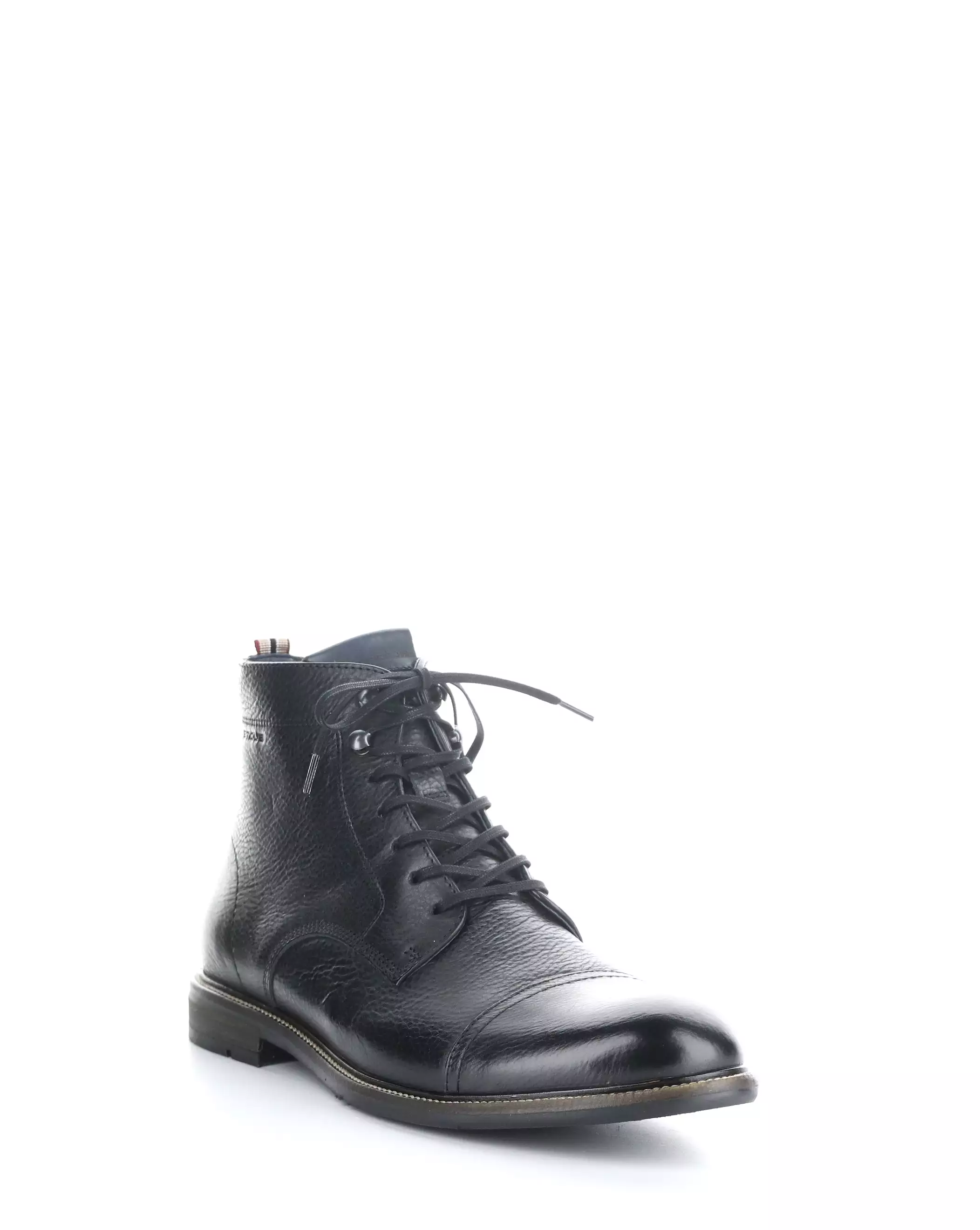 13063 BLACK Round Toe Boots