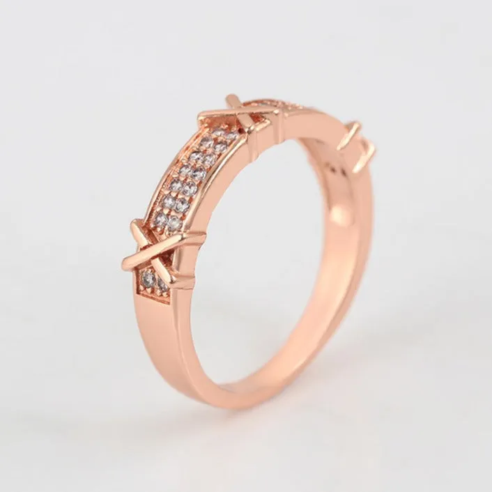 18k Rose Gold Plated Bangle Bracelet with Matching Ring