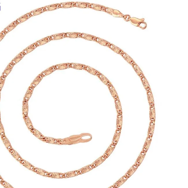 3mm Rose Gold Snail Chain Bracelet Anklet