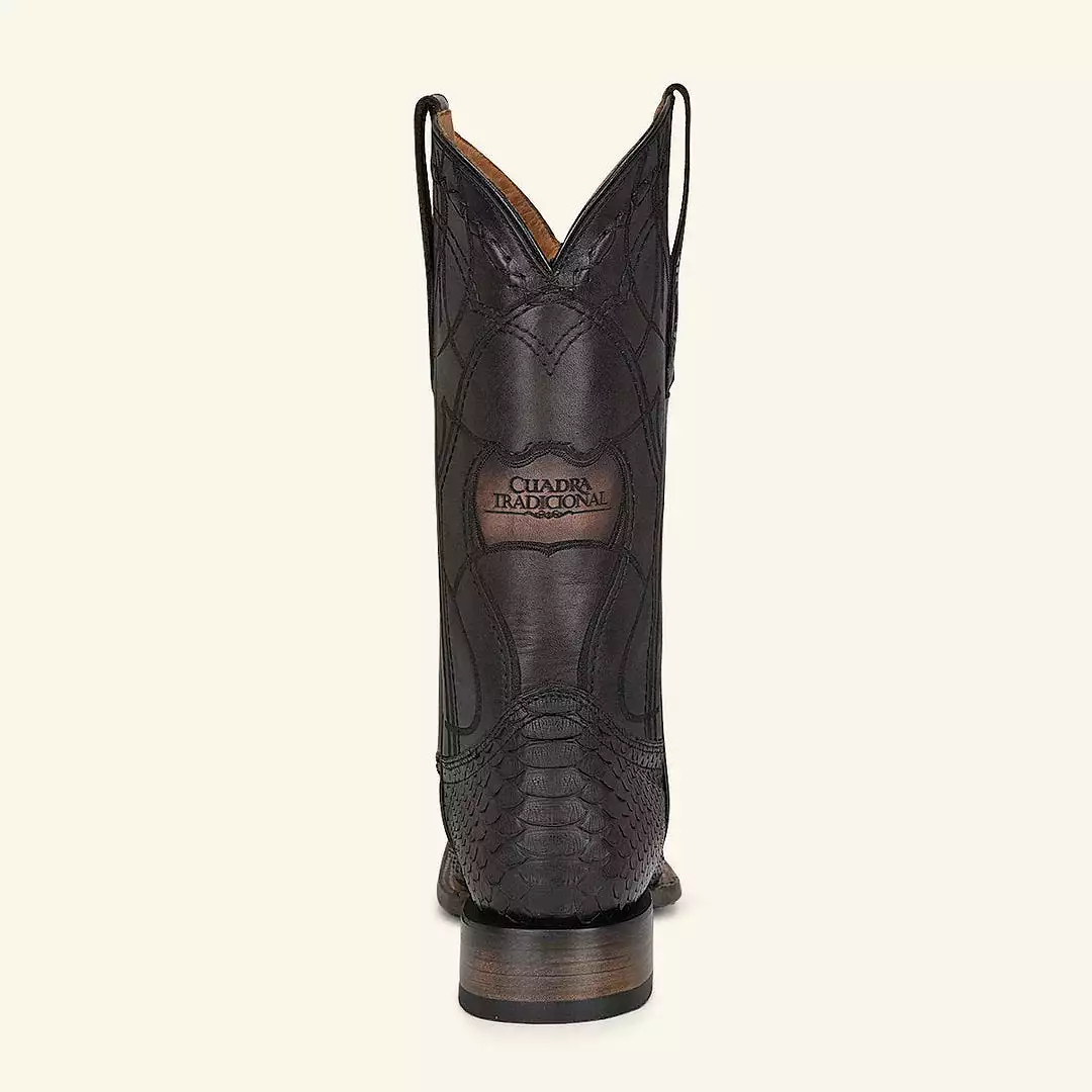 3Z2LPH - Cuadra wine red western cowboy rodeo python boots for men