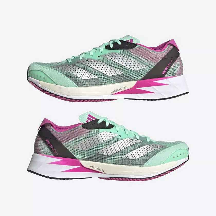 Adidas Adizero Adios 7 Women Running Shoes - Pulse Mint/Silver Metallic/Core Black