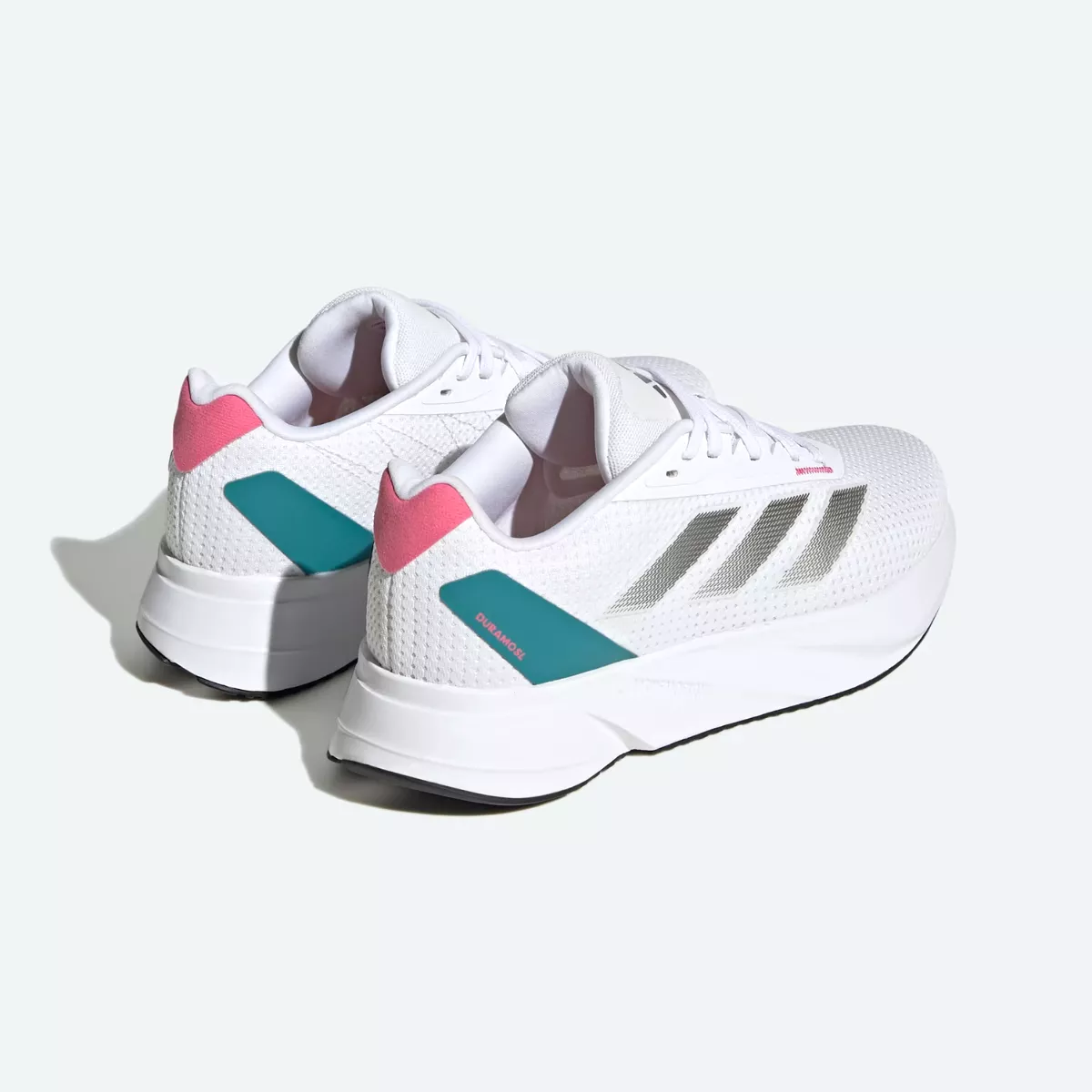 Adidas Duramo SL Women's Running Shoes -Cloud White/Night Metallic/Pink Fusion