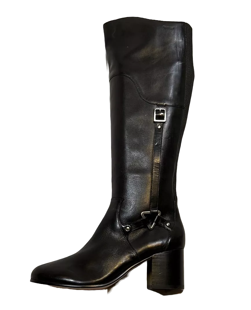 ADRIENNE VITTADINI Women's • Gordy • Boot - Black Soft Calf Leather 6M