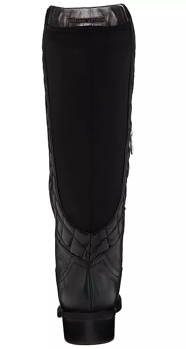 ADRIENNE VITTADINI Women's •Keith• Quilted Leather Stretch-back  Riding Boot - Size 6M