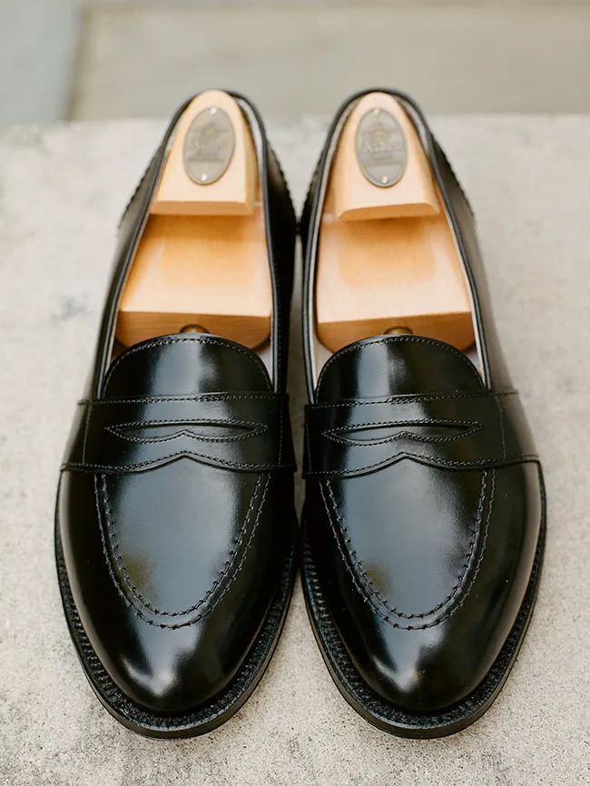 Alden Black Fullstrap Slip-On