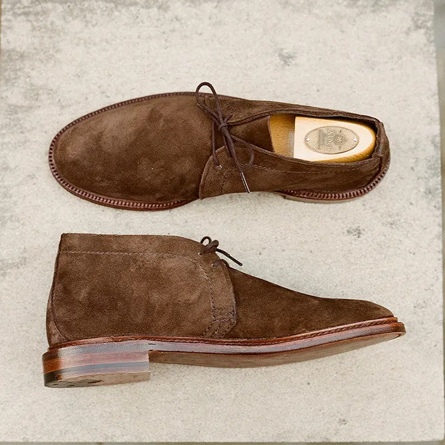 Alden Dark Brown Suede Unlined Chukka Boot