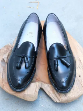 Alden Tassel Loafer in Black Calf