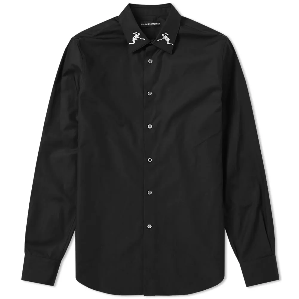 Alexander McQueen Dancing Skeleton Collar ShirtBlack