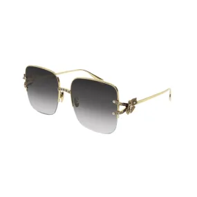 Alexander Mcqueen Sunglass Woman Gold Grey AM0371S-001