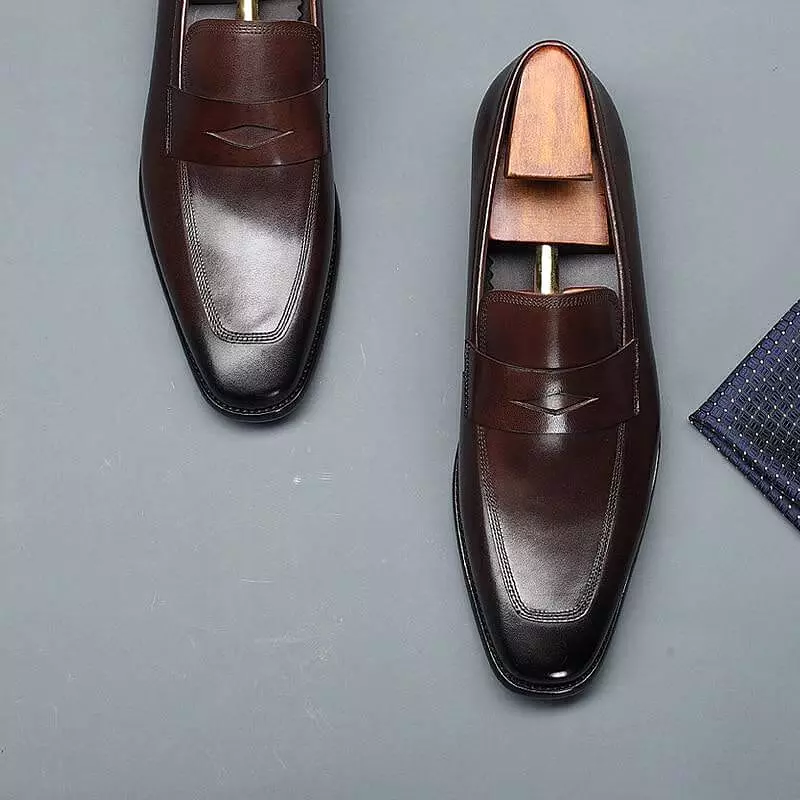 Alfredo Leather Penny Loafer Shoes For Men