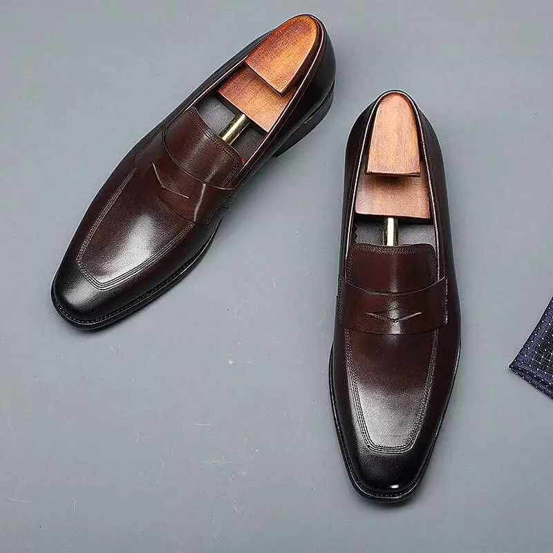 Alfredo Leather Penny Loafer Shoes For Men