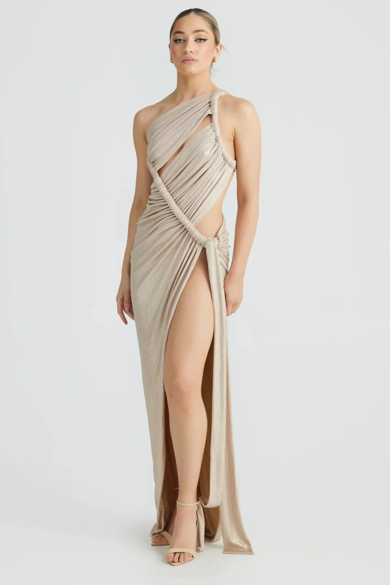 Aphrodite Gown - Champagne Metallic