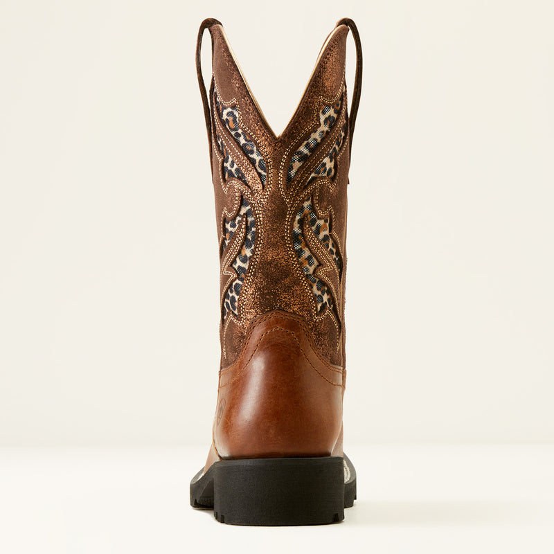 'Ariat' Women's 11 Unbridles Rancher VentTEK Western Square Toe - HIckory Smoke / Copper Metallic