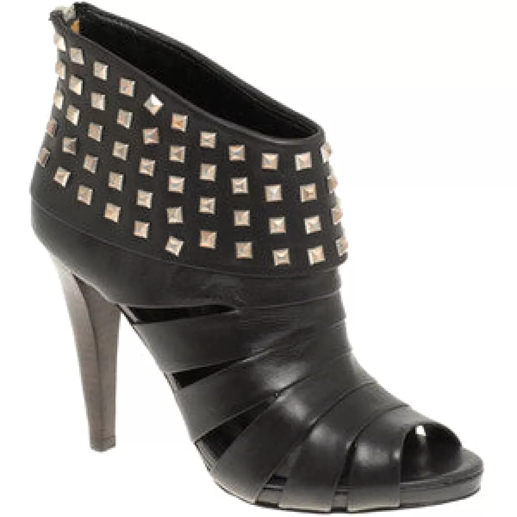 ASH Women's •Kate• Peep-Toe Studded Ankle Booties