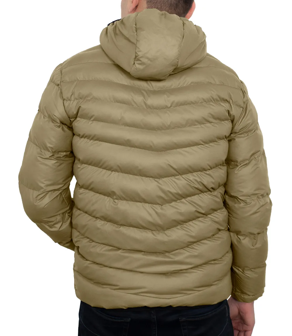 Austin Puffer Jacket Beige with Hood