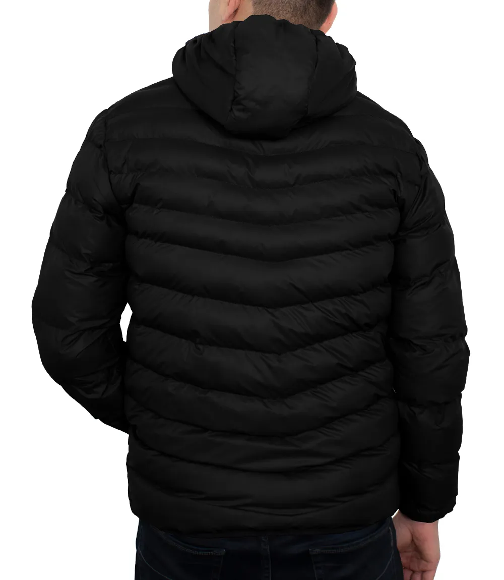 Austin Puffer Jacket Black with Hood