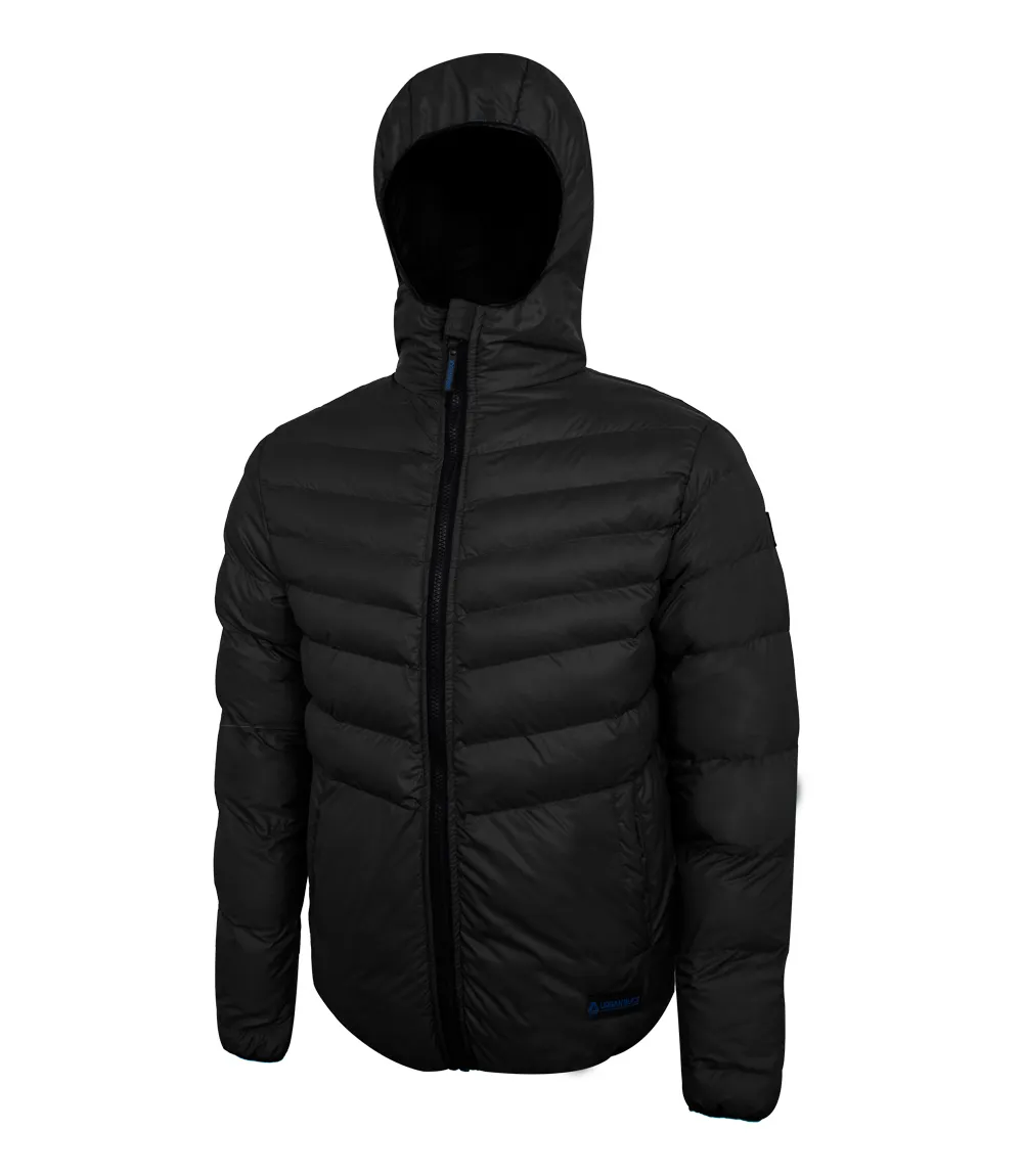 Austin Puffer Jacket Black with Hood