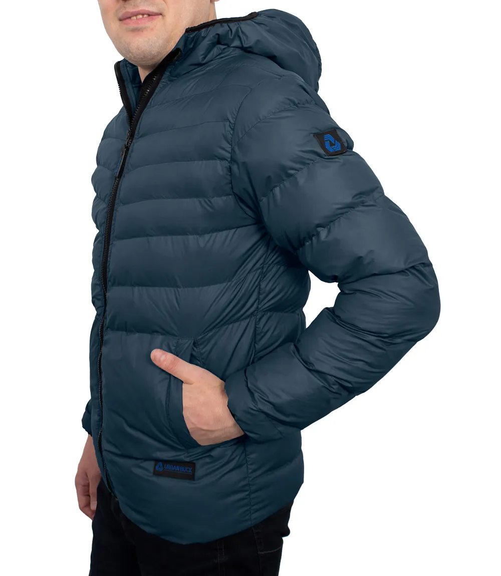 Austin Puffer Jacket Navy with Hood