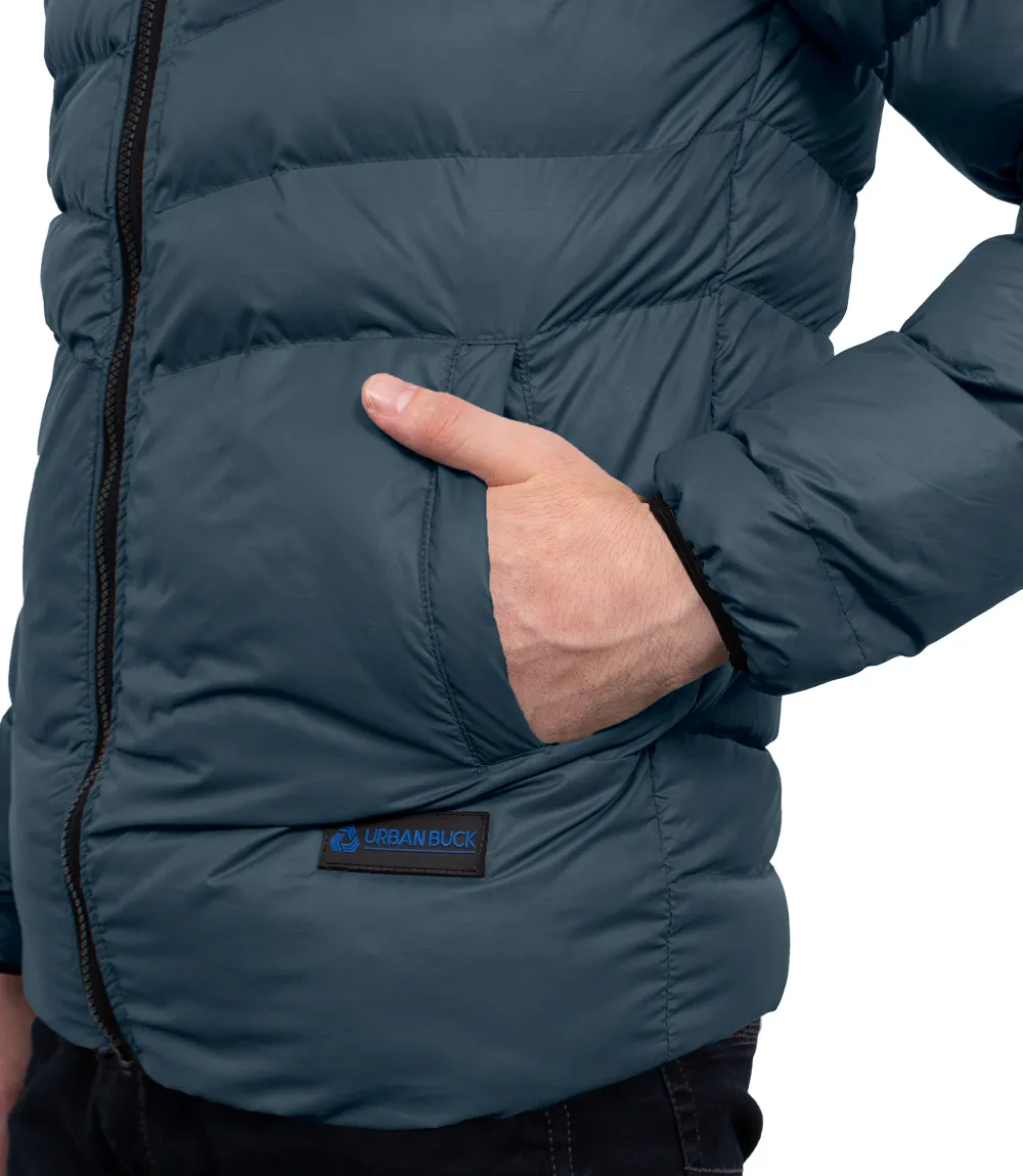 Austin Puffer Jacket Navy with Hood