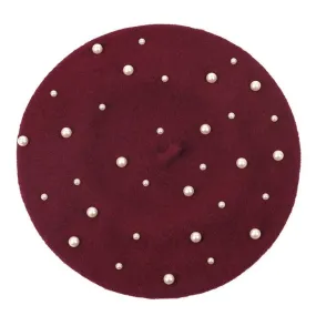 Beret Queen Texas (Wine red)