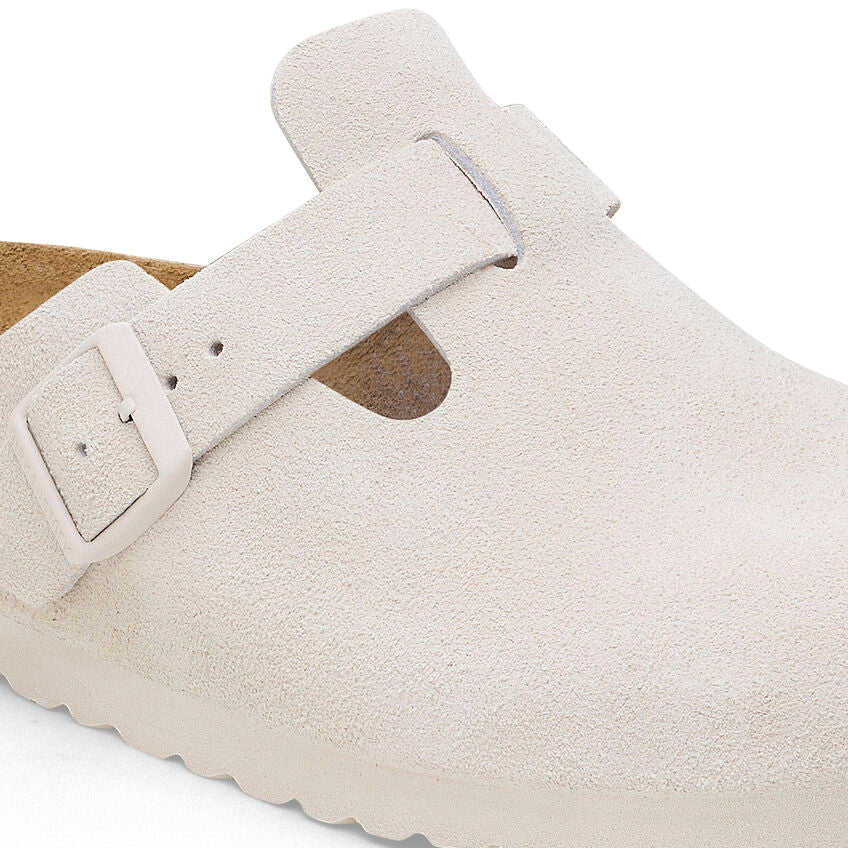 'Birkenstock' Women's Boston Soft Footbed Clog - Antique White