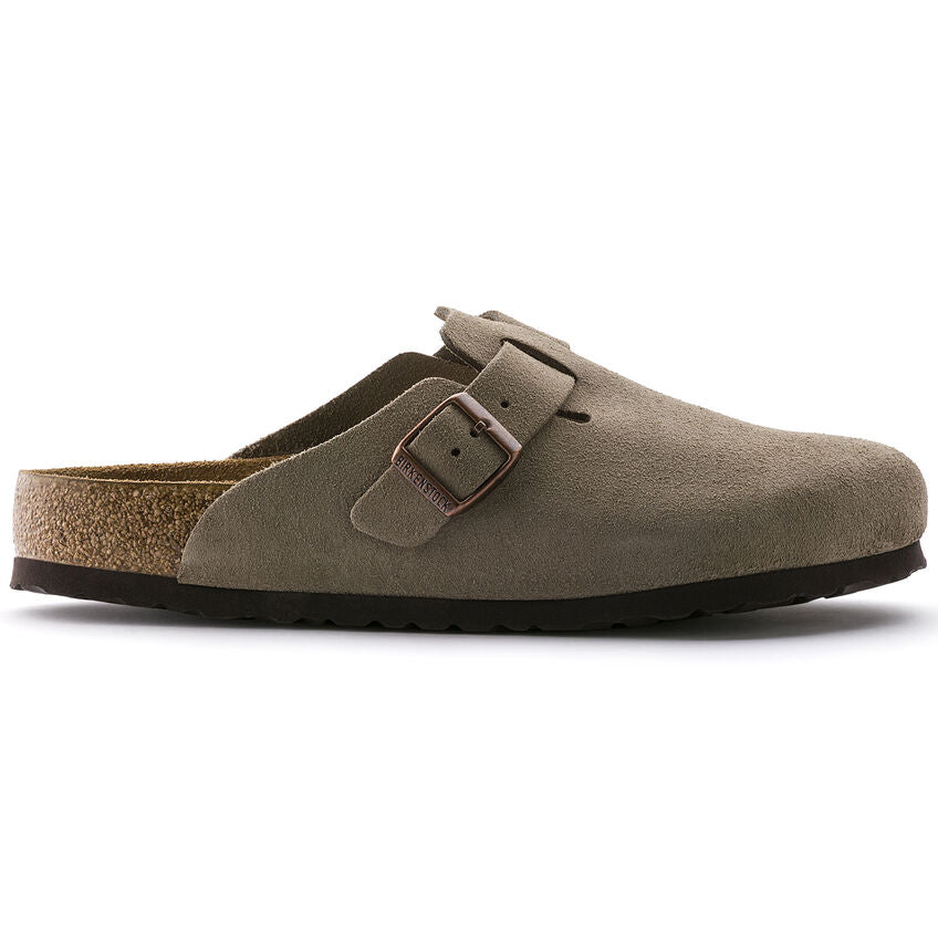 'Birkenstock' Women's Boston Suede Leather Clog - Taupe