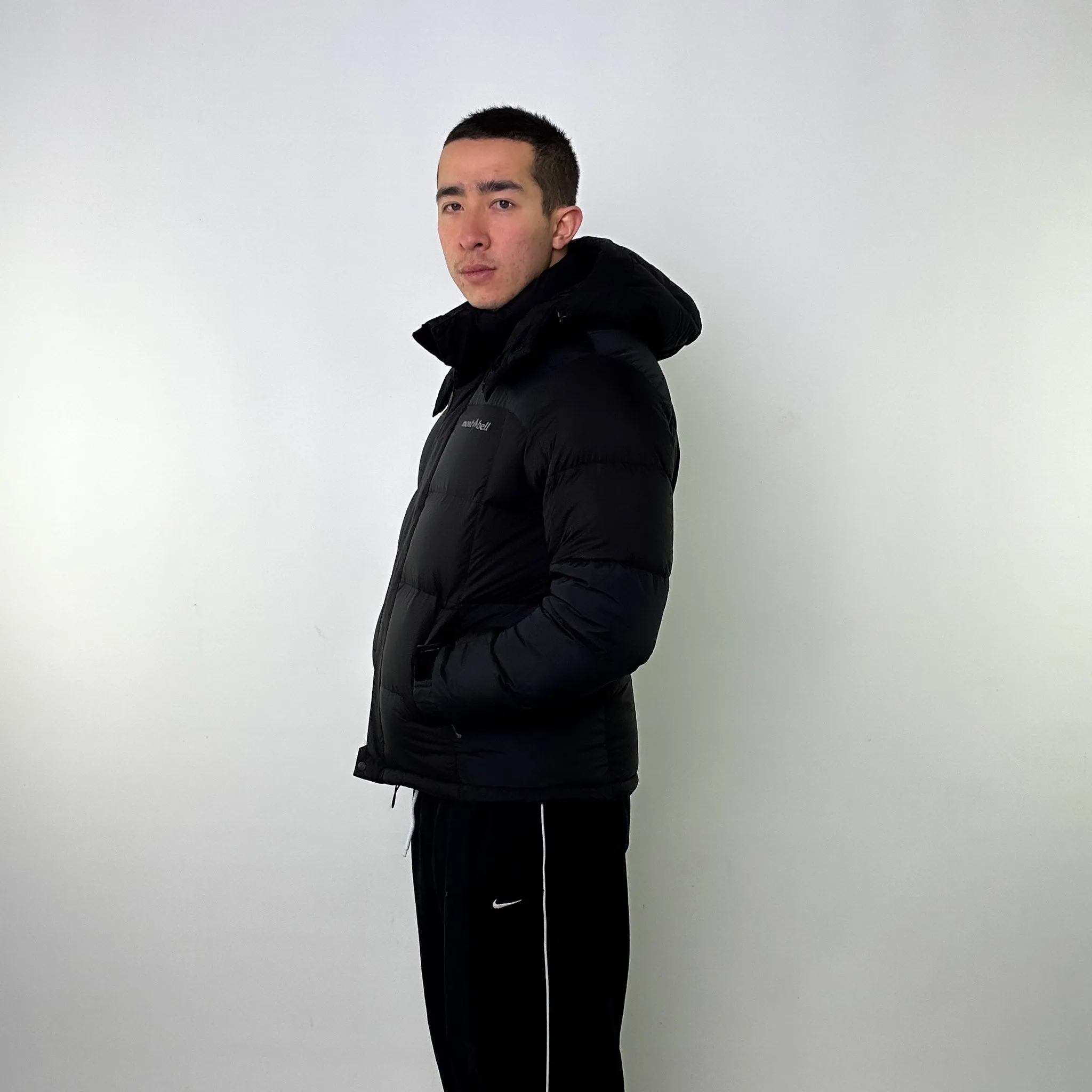 Black y2ks Mont Bell Puffer Jacket Coat (M)