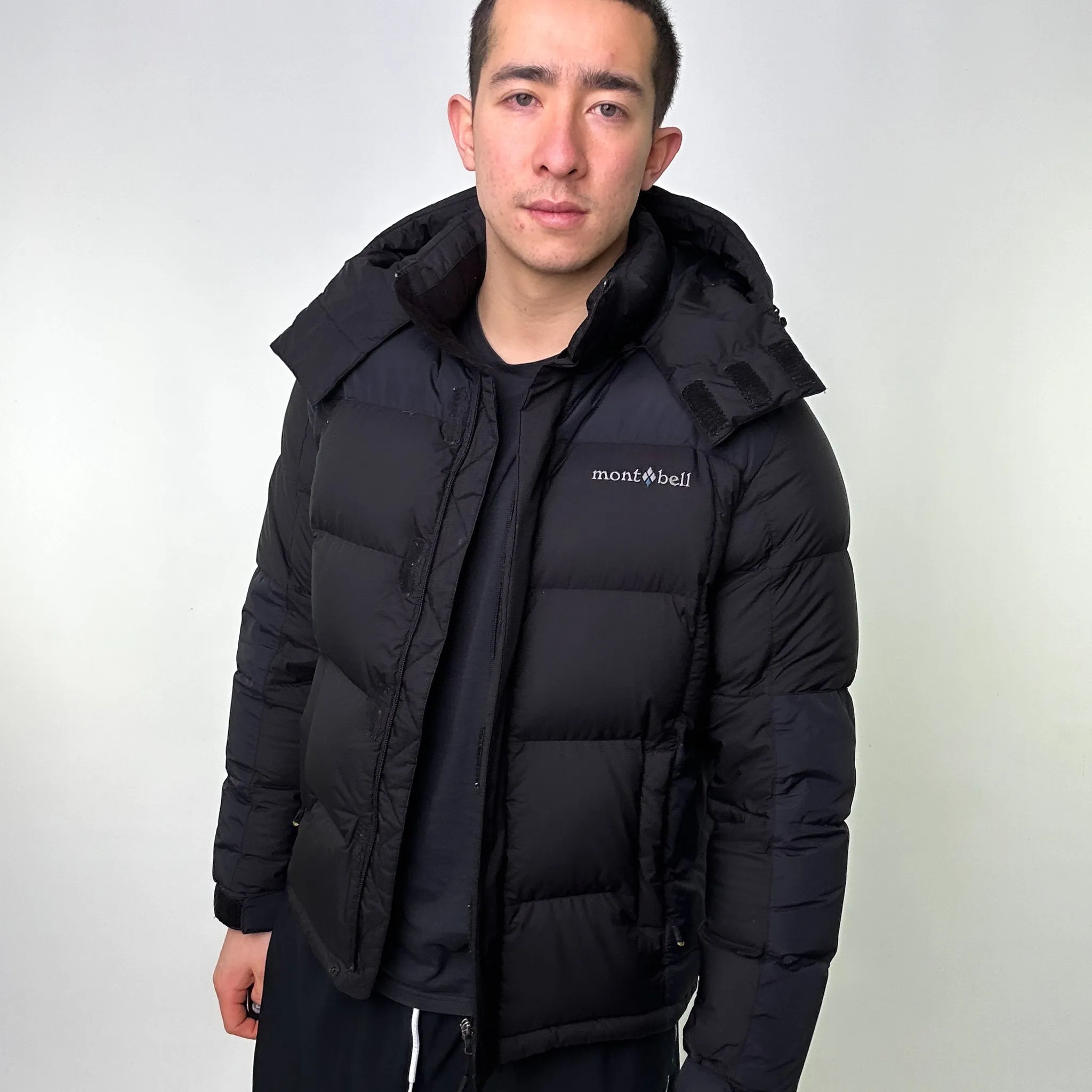 Black y2ks Mont Bell Puffer Jacket Coat (M)