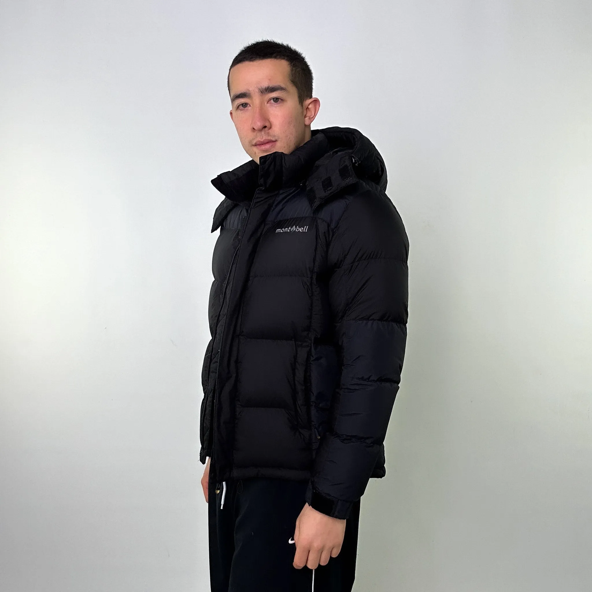 Black y2ks Mont Bell Puffer Jacket Coat (M)