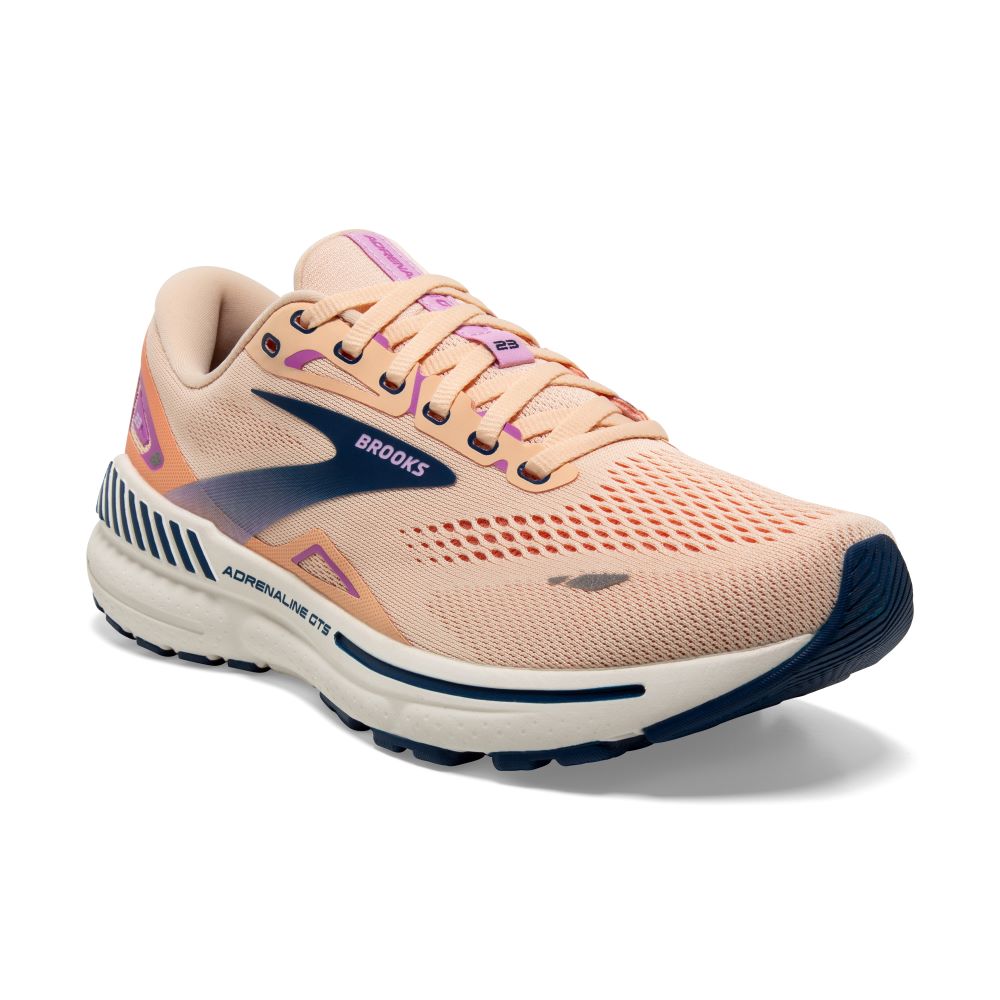 'Brooks' Women's Adrenaline GTS 23 - Apricot / Estate Blue / Orchid