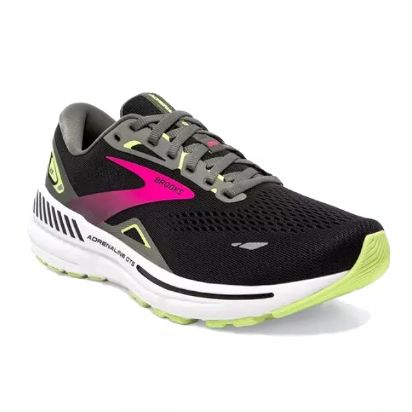 Brooks Women's Adrenaline GTS 23 Black/Gunmetal/Sharp Green