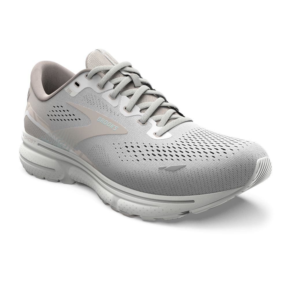 'Brooks' Women's Ghost 15 - White / Crystal Grey / Glass