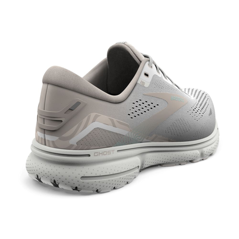 'Brooks' Women's Ghost 15 - White / Crystal Grey / Glass