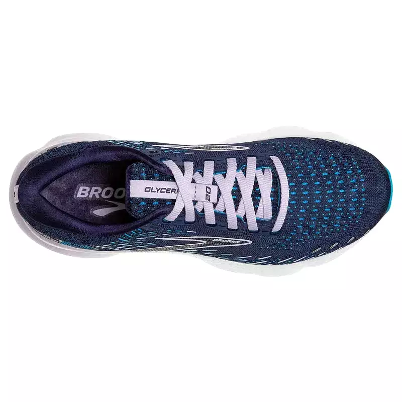 Brooks Women's Glycerin 20 Road Running Shoes - Navy/Purple