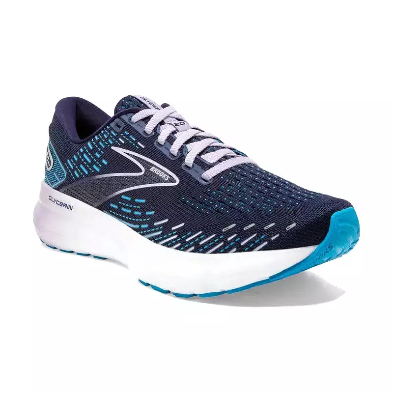 Brooks Women's Glycerin 20 Road Running Shoes - Navy/Purple