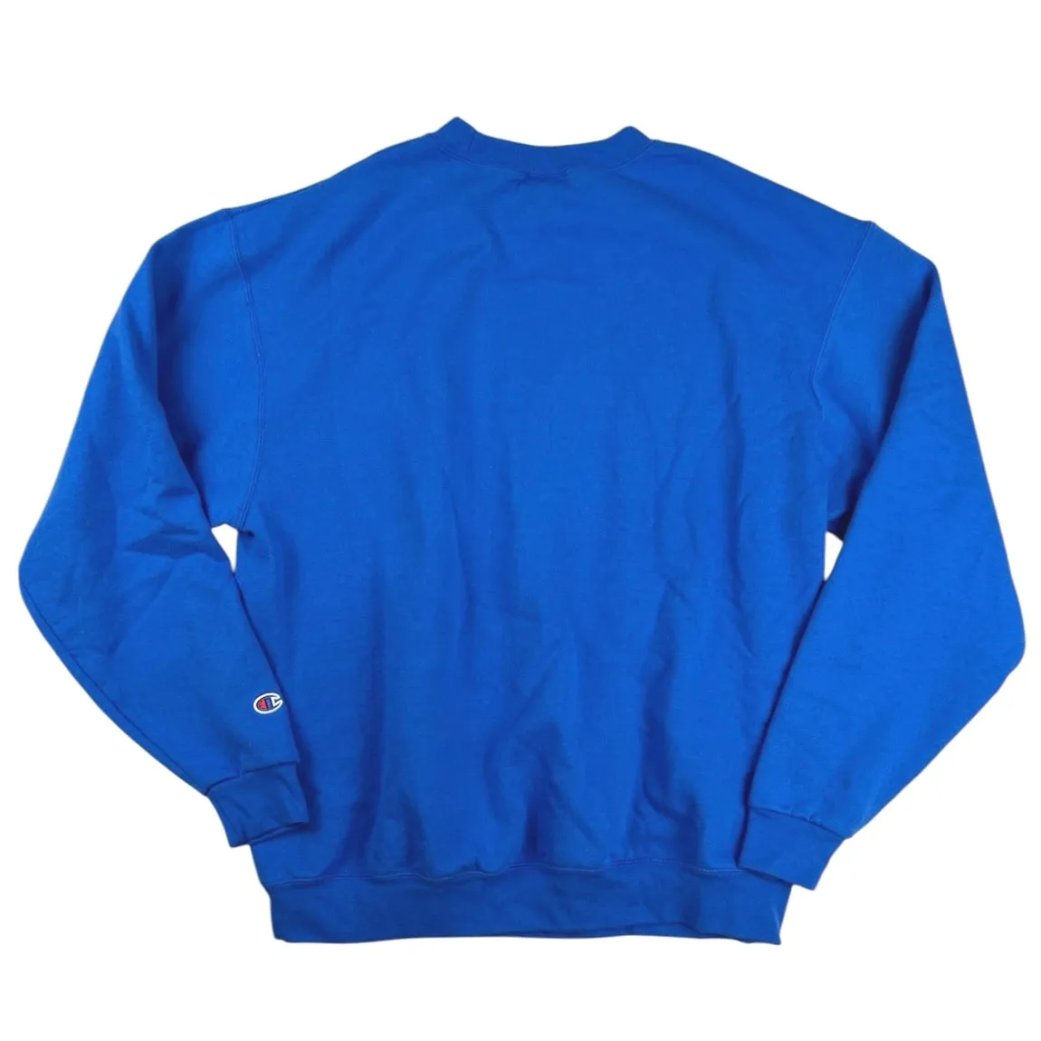 Champion Unisex Blue Boston Graphic Crewneck Pullover Sweatshirt Sweater Top L