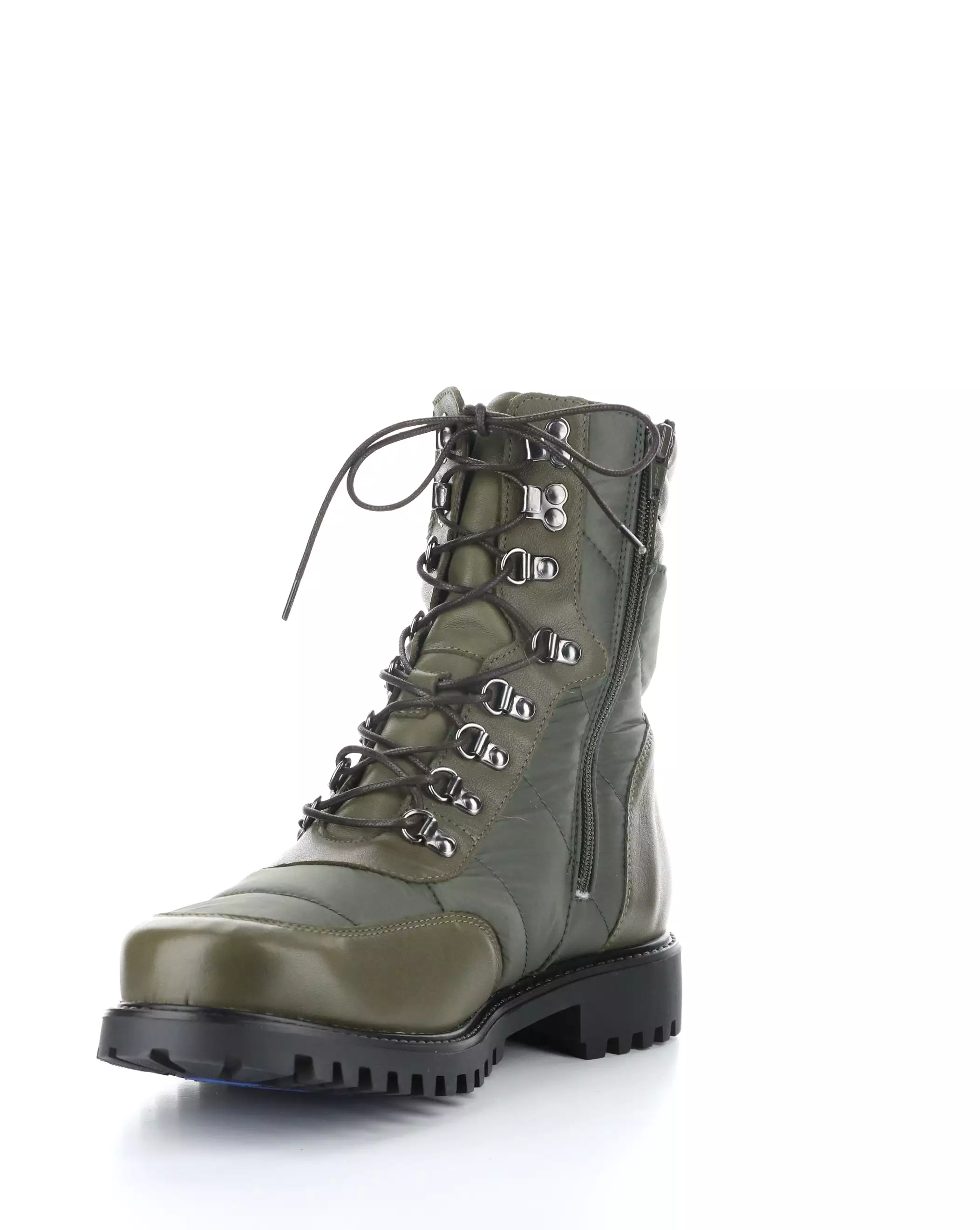 DARIO OLIVE Round Toe Boots