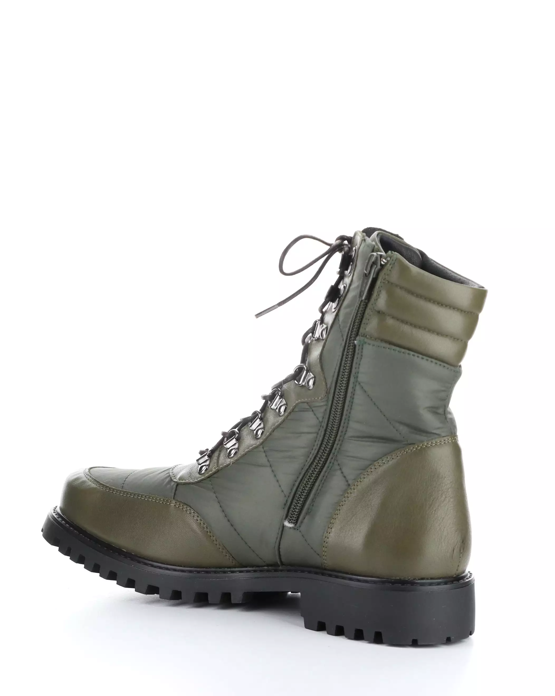 DARIO OLIVE Round Toe Boots