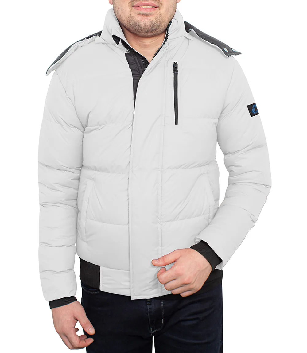 Desmond Men's White Puffer Jacket