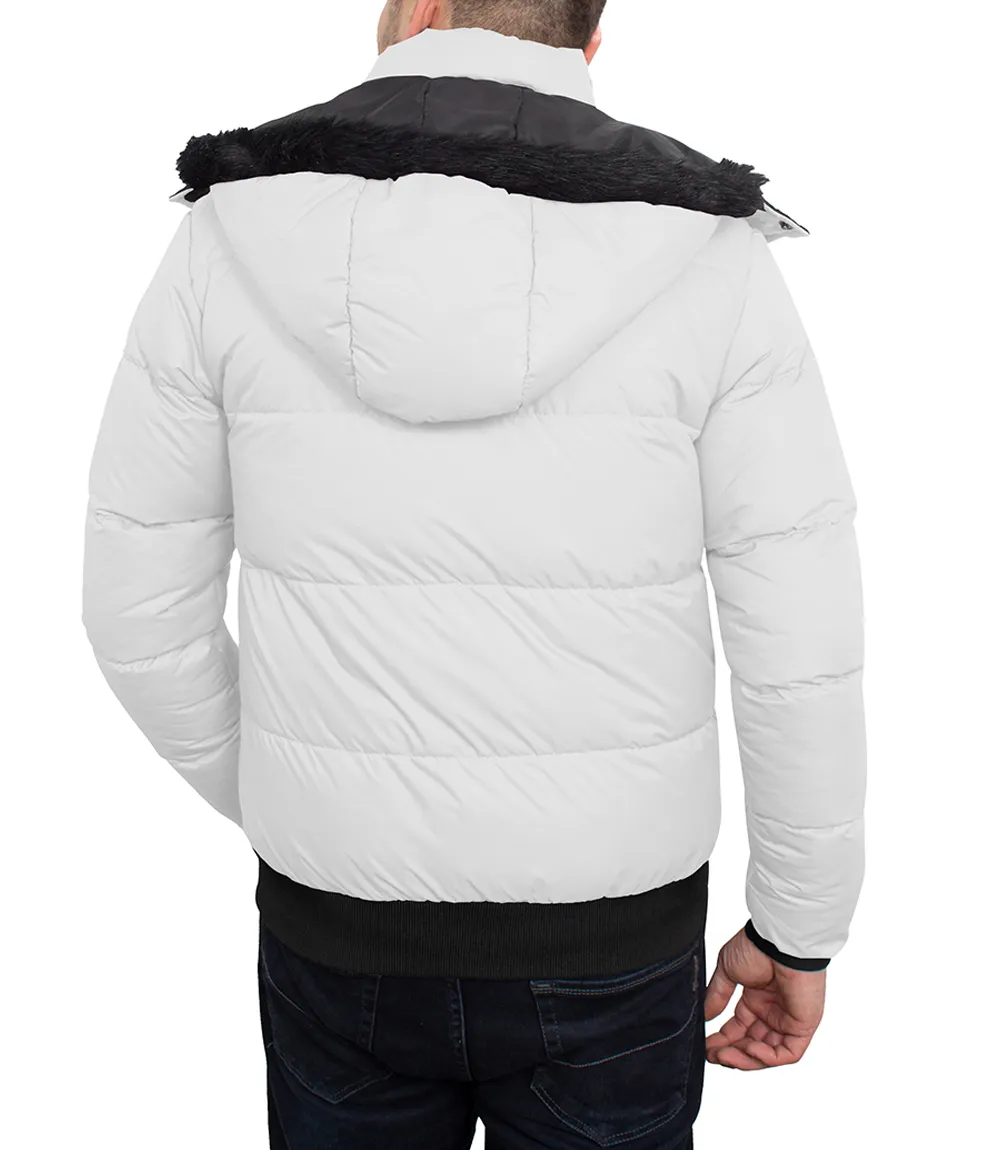 Desmond Men's White Puffer Jacket