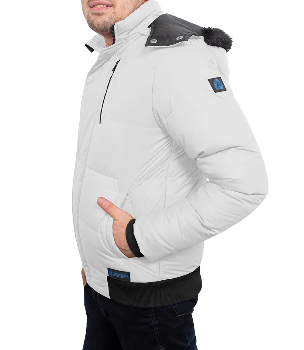 Desmond Men's White Puffer Jacket