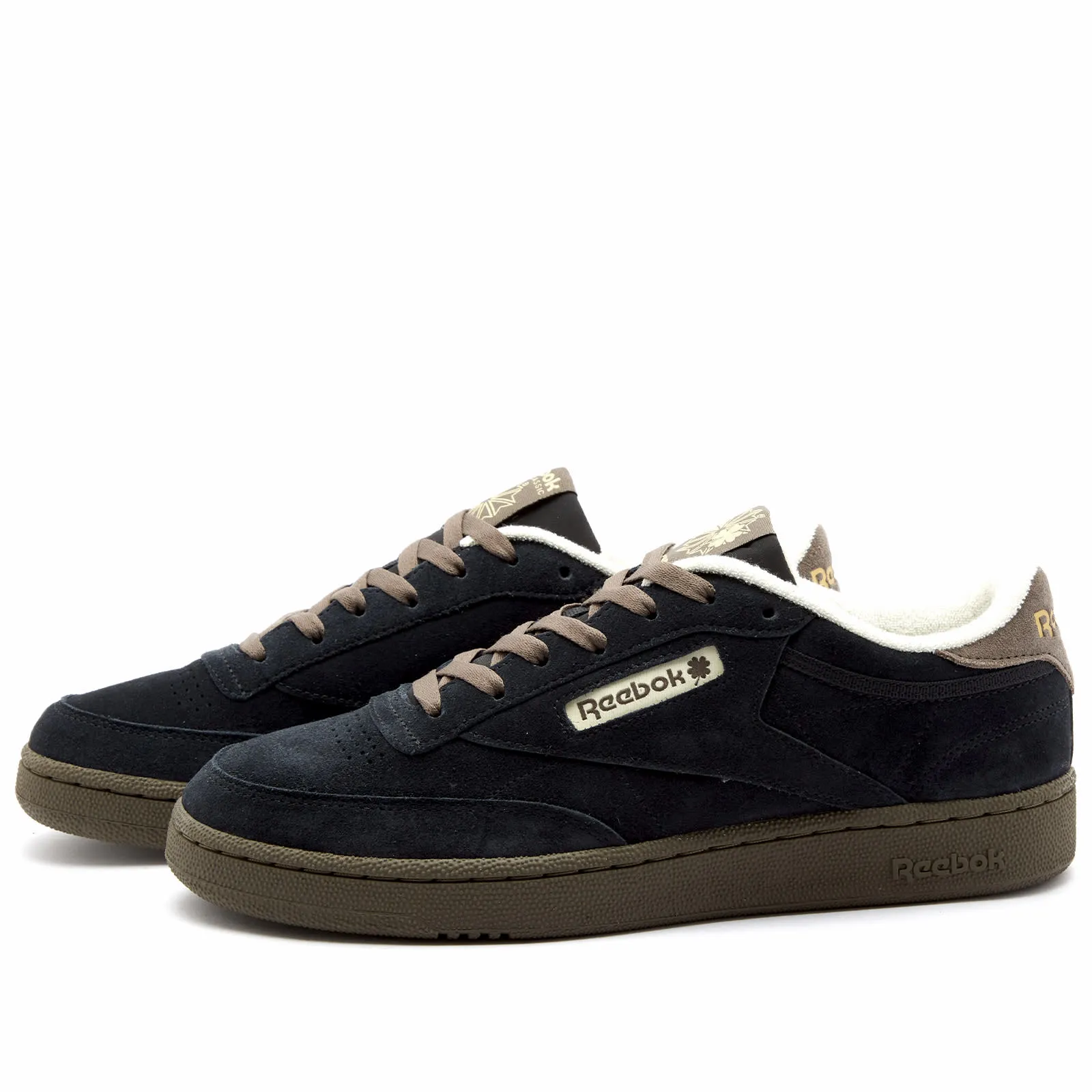 END. x Reebok Club C 85 'Stout'Core Black, Grout & Pale Yellow