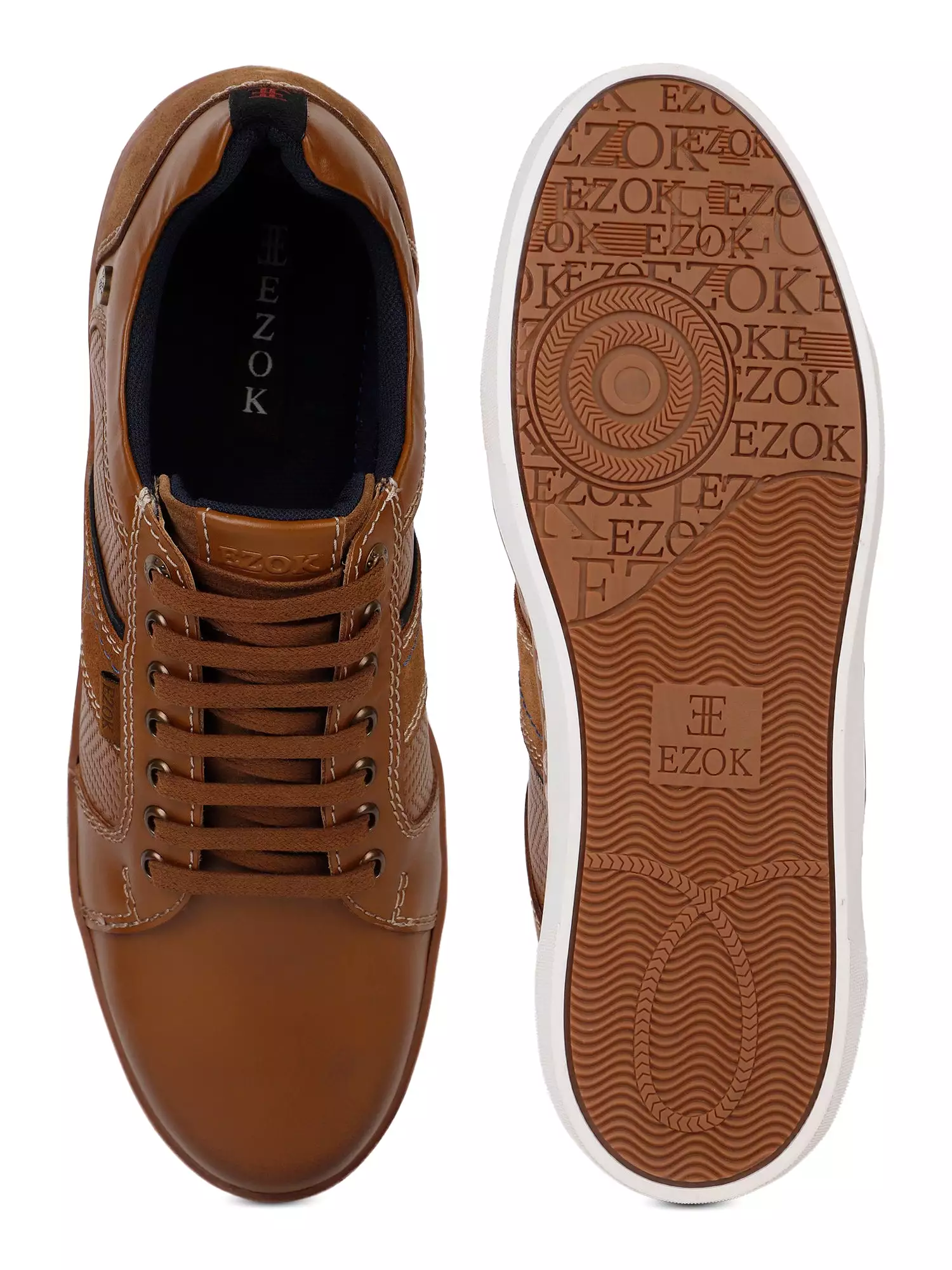 Ezok Men Tan Sneaker Casual Shoes