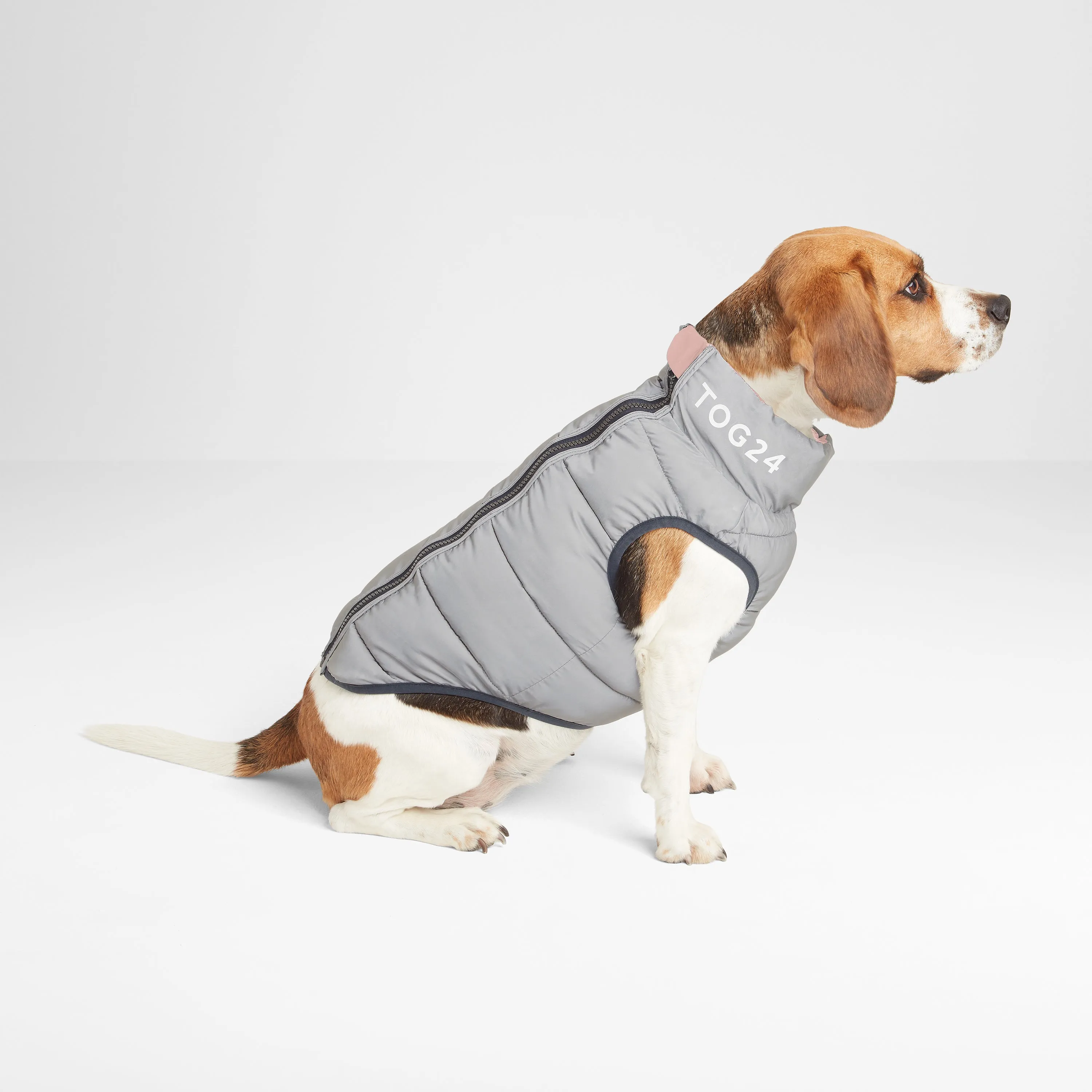 Fetch Padded Dog Coat L - Faded Pink/Ice Grey/Washed Blue