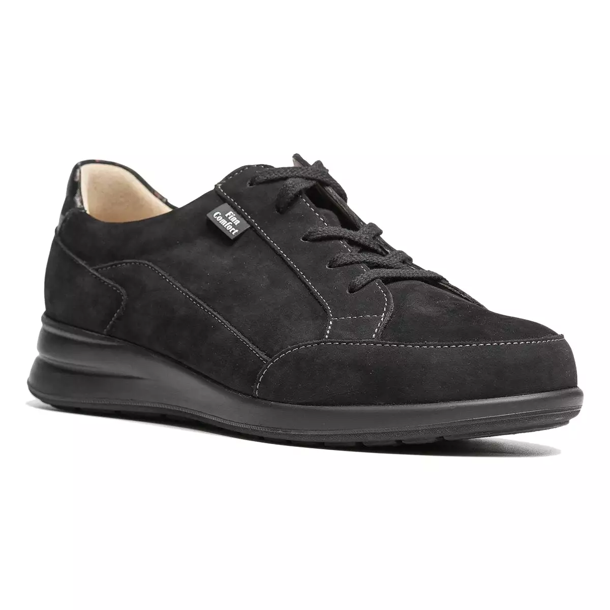 Finn Comfort Women's Prato Black/Bordo Nubuck