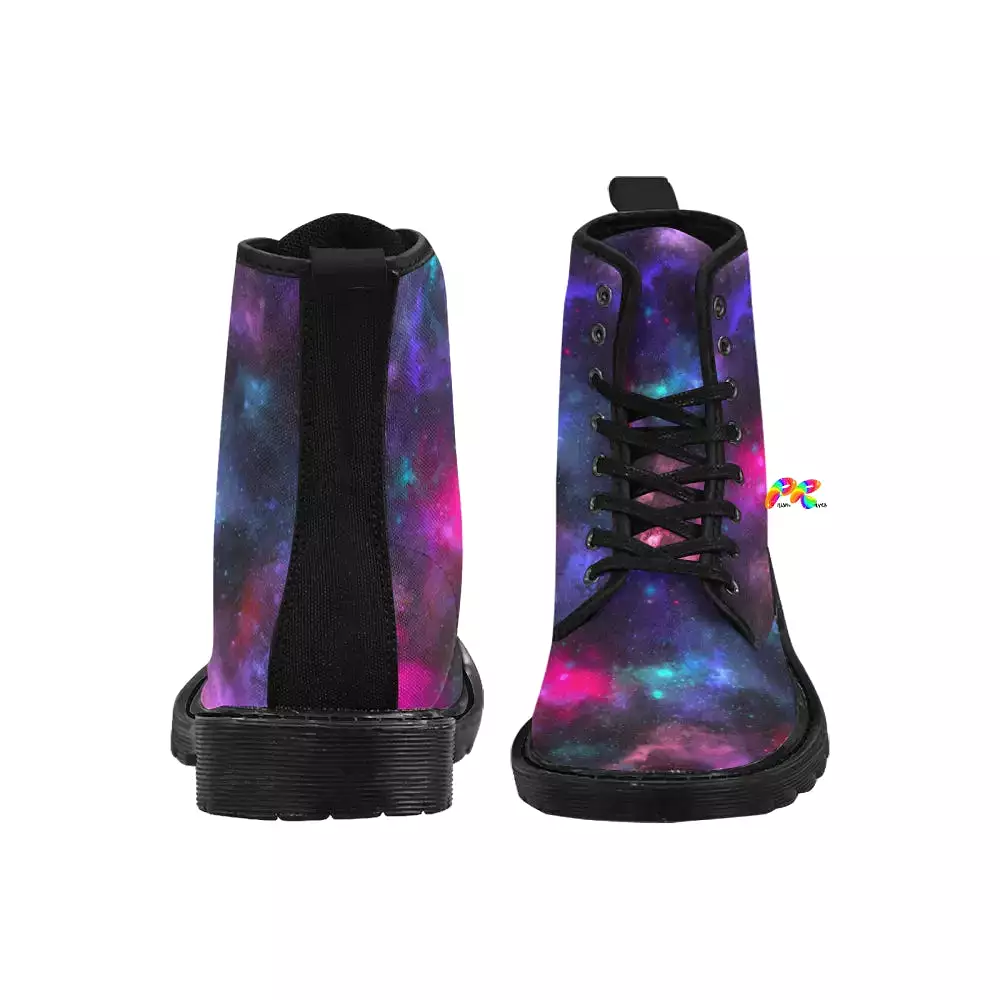 Galaxy Men's Lace-up Canvas Rave Boots