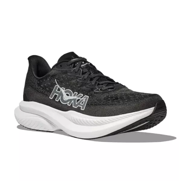 HOKA Men's Mach 6 (Wide Width) Black/White