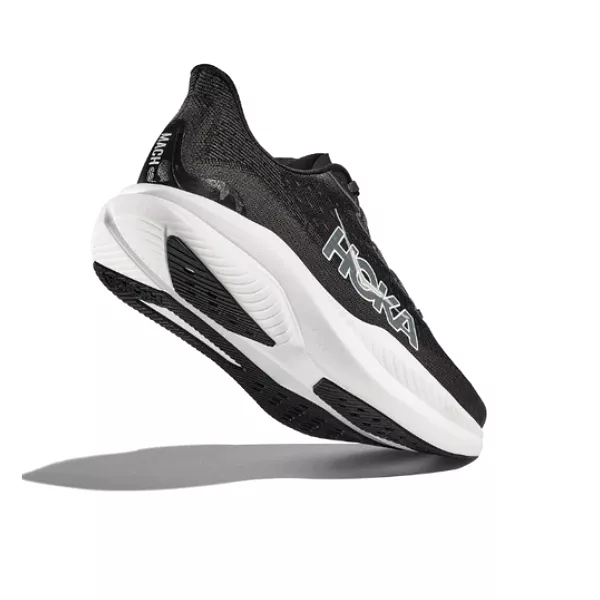 HOKA Men's Mach 6 (Wide Width) Black/White