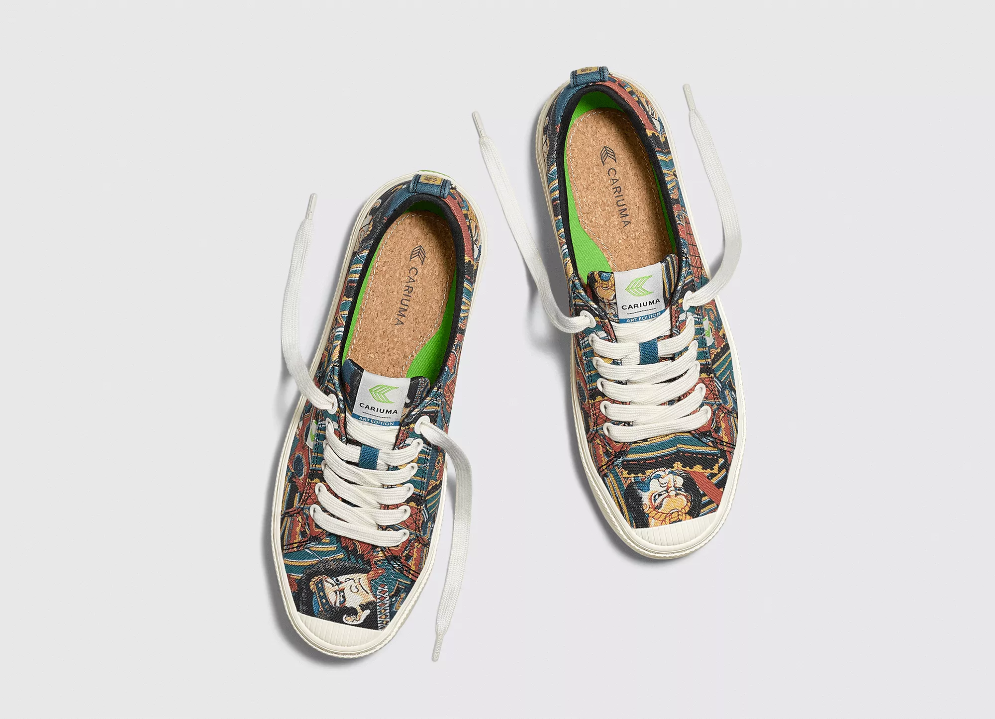 Hokusai OCA Low Warrior Print Canvas Sneaker Men