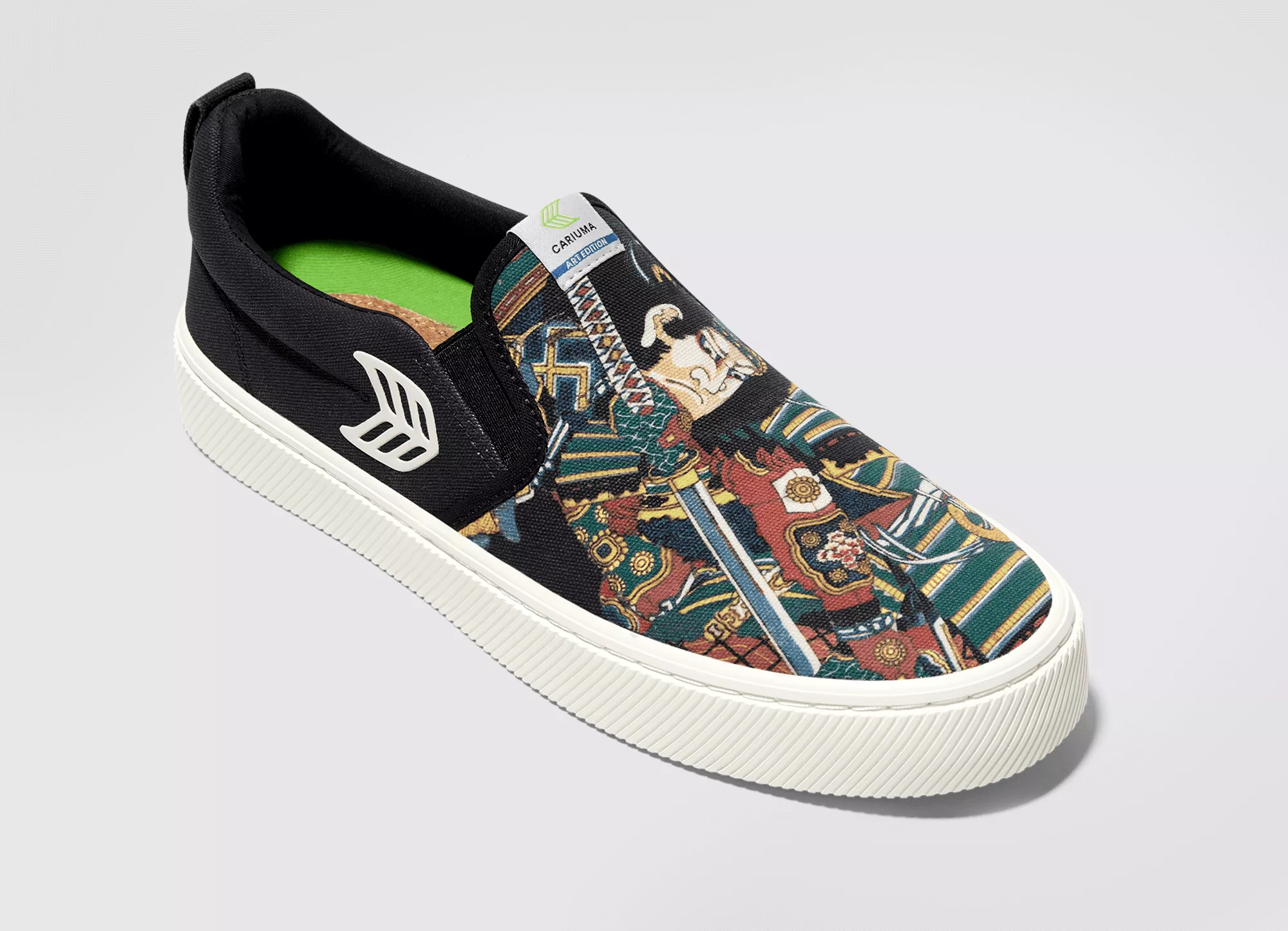 Hokusai SLIP-ON Warrior Print Canvas Sneaker Men